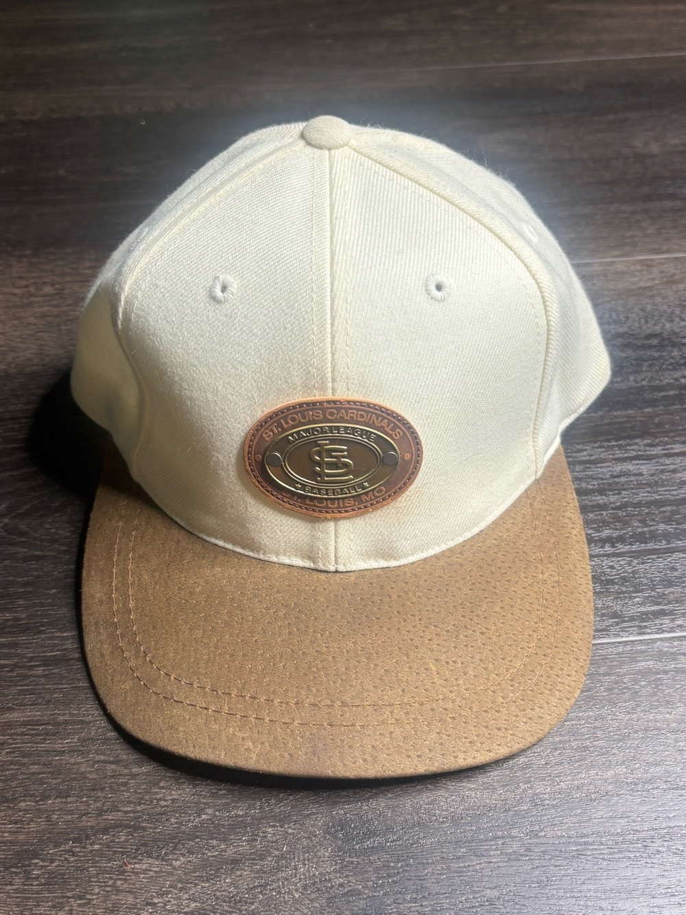 Vintage STL Cardinals MLB Stamped Metal Logo Cap By American Needle